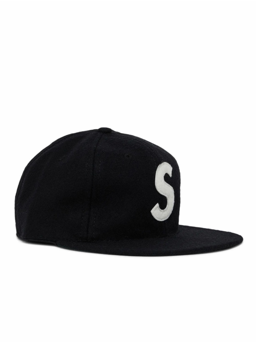 Supreme Black Cap with White 'S' Logo